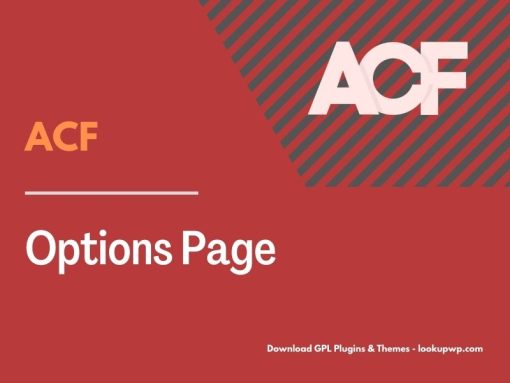 Advanced Custom Fields Options Page Addon pimg