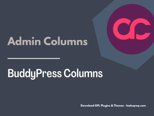 Admin Columns Pro BuddyPress Columns Pimg