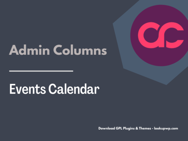 Admin Columns Pro Events Calendar Pimg