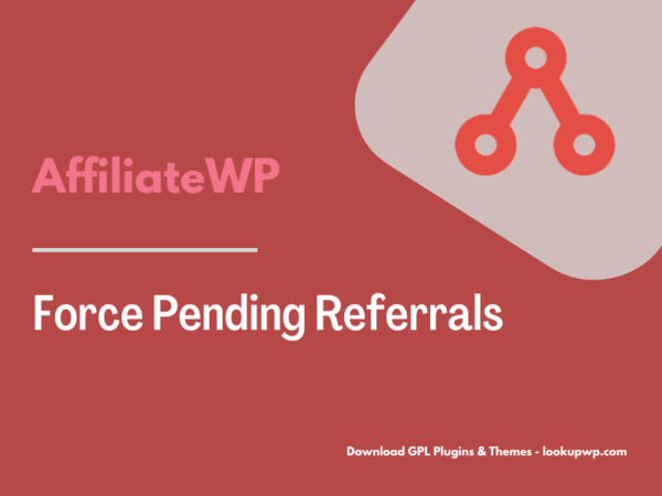 AffiliateWP – Force Pending Referrals Pimg