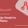 AffiliateWP – Order Details For Affiliates Pimg