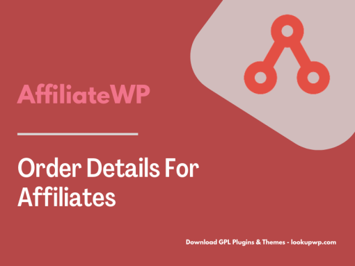 AffiliateWP – Order Details For Affiliates Pimg