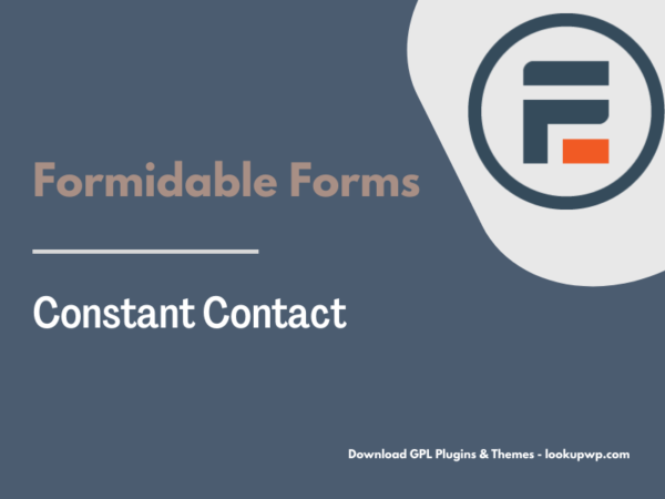 Formidable Forms – Constant Contact Pimg