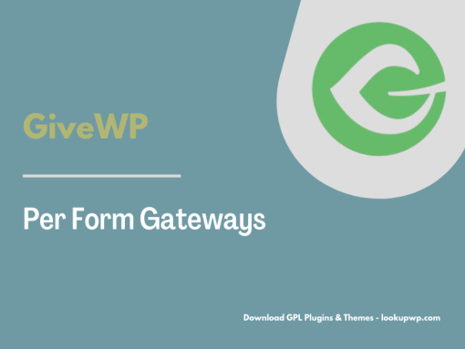 GiveWP – Per Form Gateways Pimg