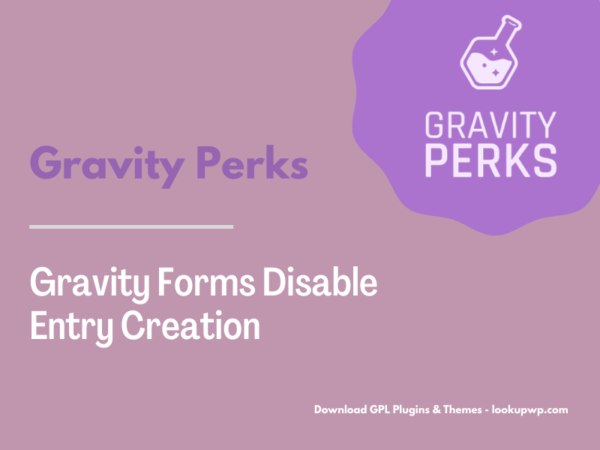 Gravity Perks – Gravity Forms Disable Entry Creation Pimg