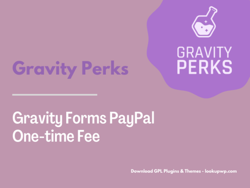 Gravity Perks – Gravity Forms PayPal One time Fee Pimg