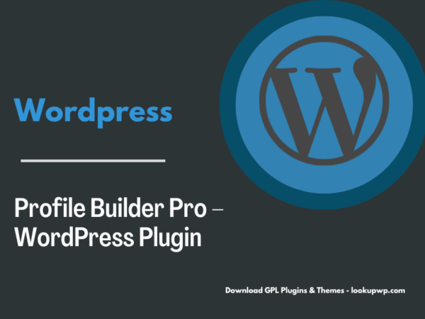 Profile Builder Pro – WordPress Plugin