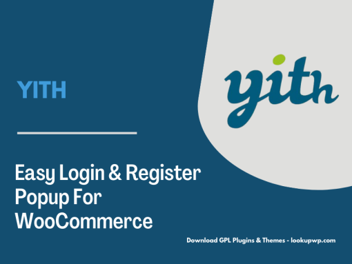 YITH Easy Login & Register Popup For WooCommerce