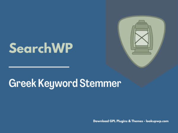 SearchWP Greek Keyword Stemmer Pimg