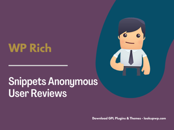 WP Rich Snippets Anonymous User Reviews Pimg
