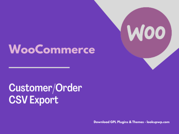 WooCommerce CustomerOrder CSV