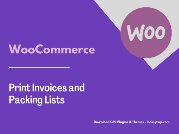 WooCommerce Print Invoices and Packing Lists Pimg