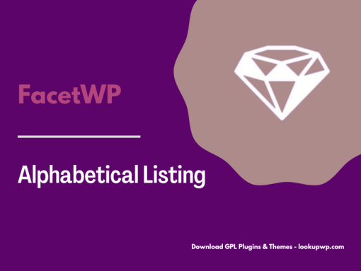 FacetWP – Alphabetical Listing