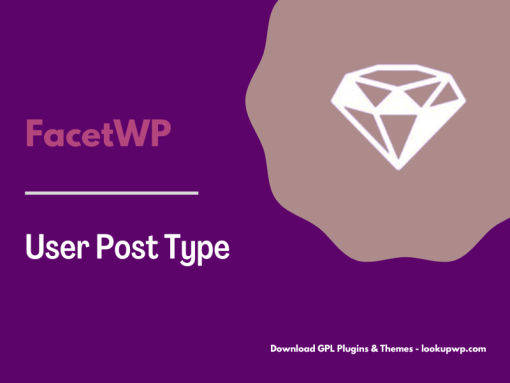 FacetWP – User Post Type