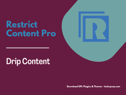 Restrict Content Pro Drip Content