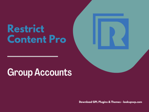 Restrict Content Pro Group Accounts