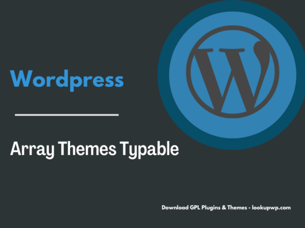 Array Themes Typable WordPress Theme