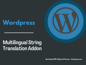 WordPress Multilingual String Translation Addon