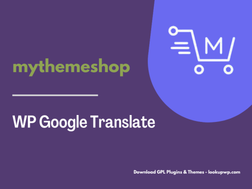 MyThemeShop WP Google Translate