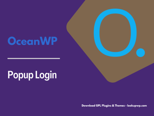 OceanWP Popup Login