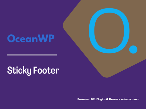 OceanWP Sticky Footer