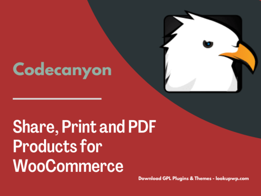 Share, Print and PDF Products for WooCommerce