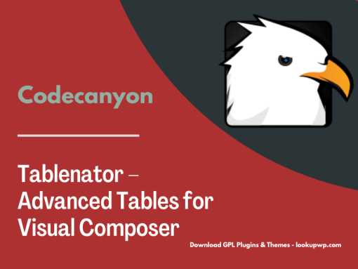 Tablenator – Advanced Tables for Visual Composer