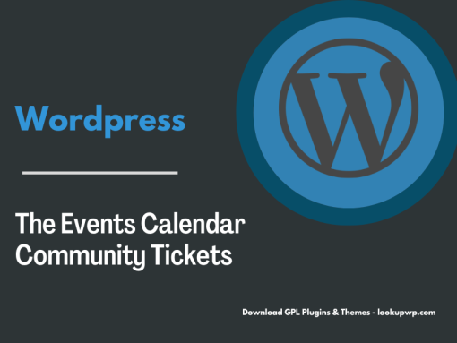 The Events Calendar Community Tickets