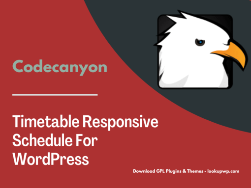 Timetable Responsive Schedule For WordPress