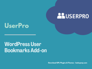 UserPro – WordPress User Bookmarks Add-on