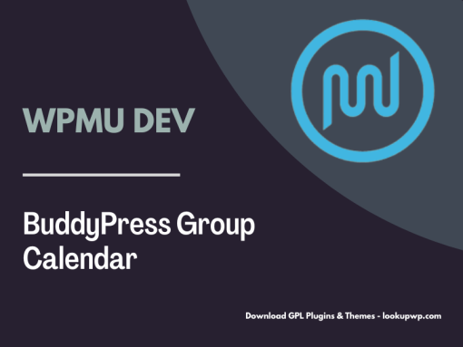 WPMU DEV BuddyPress Group Calendar