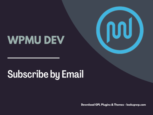 WPMU DEV Subscribe by Email