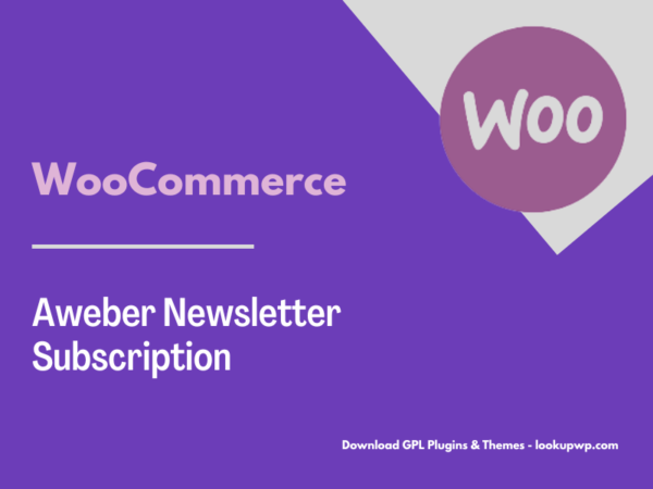 WooCommerce Aweber Newsletter Subscription