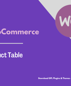 WooCommerce Product Table