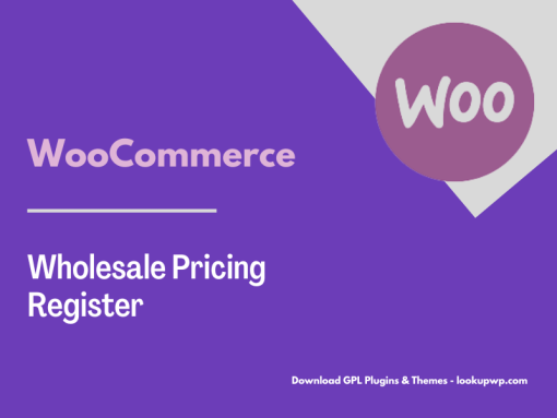 WooCommerce Wholesale Pricing Register