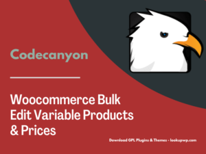 Woocommerce Bulk Edit Variable Products & Prices